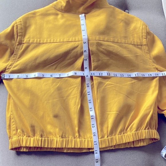 3/$15 Gap Yellow Cropped Jacket Size S Y2K Vintage - Picture 4 of 6